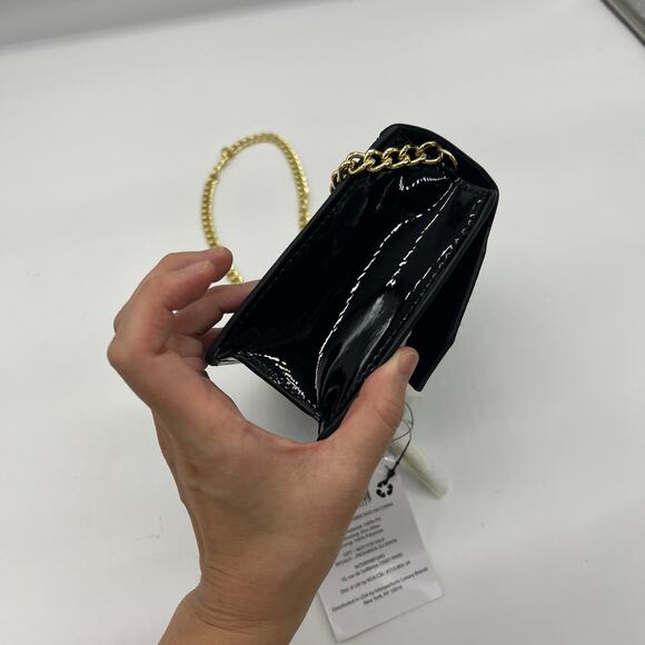 Jimmy Choo Parfum Gold Chain Black Patent Crossbody Bag - Picture 9 of 16